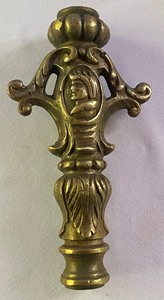 lot 167 image: Vintage Brass Lamp Base, Finial and Arm