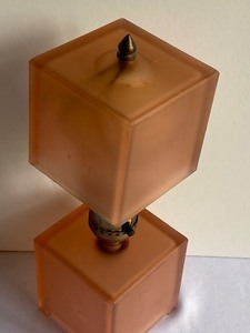 lot 157 image: Art Deco Houze Pink Cube Lamp