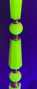 lot 37 image: Vintage Art Deco Uranium Glass Bridge Floor Lamp