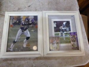 lot 84 image: 2 Frames Minnesota Vikings Signed Prints