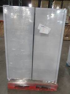 lot 3 image: LARGE WHOLESALESALVAGE PALLET (4 Pieces) OF THOMPSON 6.5 Cu. Ft. UPRIGHT FREEZERS