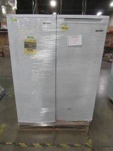 lot 7 image: LARGE WHOLESALESALVAGE PALLET (3 Pieces) OF 7.0 Cu. Ft.  CHEST FREEZER AND UPRIGHT FREEZERS