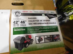 lot 54 image: MTD Genuine Factory Parts Original Equipment 42 in. and 46 in. Double Bagger for Troy-Bilt and Craftsman Lawn Mowers (2010 and After)