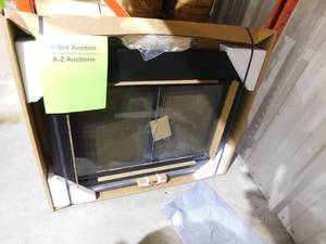 lot 55 image: Pleasant Hearth Alpine Small Glass Fireplace Doors