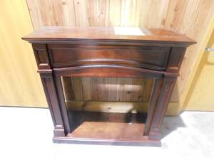 lot 56 image: Pleasant Hearth 46 in. Full Size Gas Fireplace Mantle in Cherry