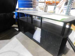 lot 62 image: Furinno Jaya 48 in. Blackwood Large Rectangle Wood Coffee Table with Shelf