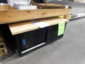 lot 68 image: Husky Steel Storage Bench in Black (48 in. W x 20 in. H x 18 in. D)