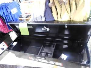 lot 88 image: Husky 71.36 Matte Black Aluminum Full Size Crossbed Truck Tool Box