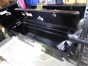 lot 90 image: Husky 71.36 Matte Black Aluminum Full Size Crossbed Truck Tool Box