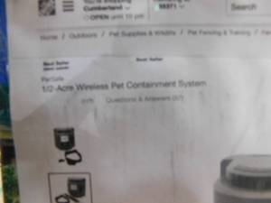 lot 100 image: PetSafe -Acre Wireless Dog Fence