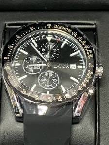 New Lator Calibre Blacked Out Chrono Watch $814 Retail