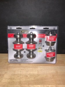 Defiant Hartford Satin Nickel Single Cylinder Keyed Entry Project Pack. See Pictures