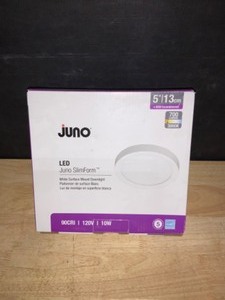 Juno JSF Slimform 10-Watt White Integrated LED Ceiling Light Flush Mount. See Pictures