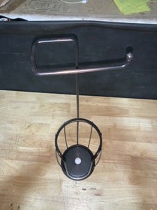 Franklin Brass Freestanding Toilet Paper Holder with Roll Reserve in Bronze. See Pictures