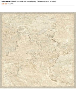 (8) Cases of TrafficMaster Sedona 12 in. W x 36 in. L Luxury Vinyl Tile Flooring (24 sq. ft.  case). See Pictures