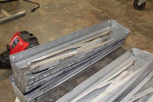 lot 60 image: Lot of (2) Metal Collapsible Sawhorses