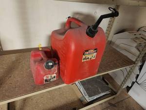 lot 201 image: Lot of (2) Plastic Gas Cans
