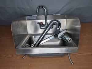 lot 59 image: Krowne Hand Sink with Gooseneck Faucet - X