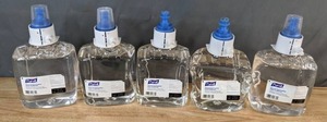 lot 149 image: Five (5) Bottles of Purell Hand Sanitizer Dispenser Refills - X