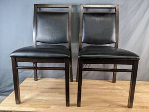 lot 94 image: Set of 2 Just Chair Brand Wood Dinning Chairs - X