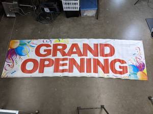 lot 69 image: Large Grand Opening Vinyl Banner - X