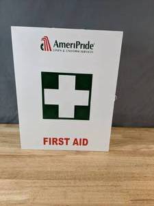 lot 178 image: AmeriPride Large 3-Shelf First Aid Cabinet, White - X