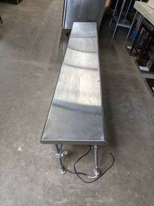 lot 65 image: (3) Glass Sneeze Guard Attachments with Industrial Steel Top Shelf - X