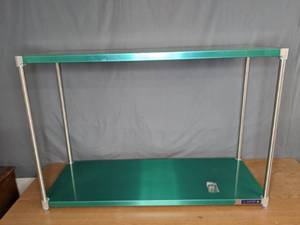 lot 66 image: L&J Stainless Steel Adjustable Double Overshelf for Work Table - X