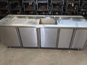 lot 24 image: Commercial Stainless Steel Sink Cabinet 100L - Q
