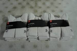 lot 65 image: 18 Pairs NEW Under Armour Cotton Socks - Medium