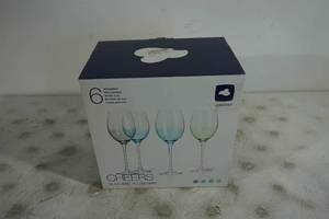 lot 67 image: NEW Leonardo Cheers Wine Glasses - 6 Count