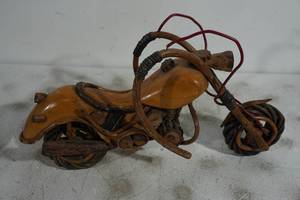 lot 135 image: Highly Detailed Wood Motorcycle