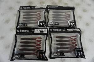 lot 146 image: 13 Fishing The Jerk Rabbit Ear Tail Soft Baits