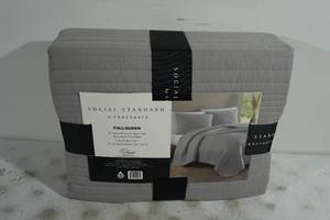 lot 188 image: NEW Sanctuary Social Standard 3 Piece Quilt Set - FullQueen