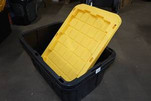 lot 61 image: Tough Box Construction Grade Storage Containers - 27 Gallon