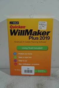 lot 23 image: NEW NOLO Quicken WillMaker Plus 2019 Software