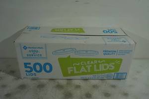 lot 109 image: Members Mark Clear Flat Food Service Lids - 500 Count