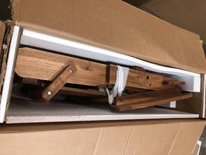 Walker Edison Furniture Company Boardwalk Brown Outdoor Adirondack Chair - Good Condition - Review all pictures