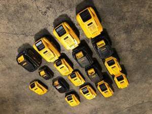 Mix lot of Dewalt Batteries - - Various Models  and conditions used customer returns Review all pictures