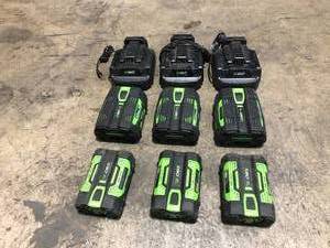 Mix Lot of 6 Ego Batteries and 3 Chargers - used customer returns - Review all pictures