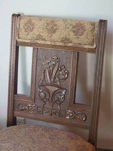Antique Carved Wood Accent Chairs