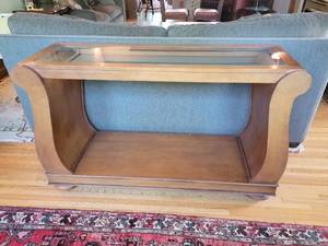 Classic Elegant Glass Console Table