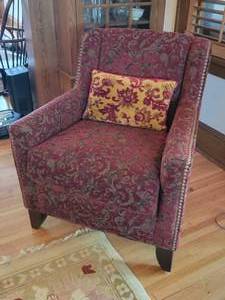 Vintage Tacked Tapestry Armchair