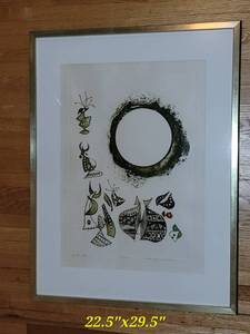 Original Fine Art Ink on Paper by Kenji Ushiku (1922-2012)