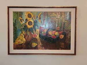 Original Fine Art Oil Painting by Newsom - Sunflower Still-Life