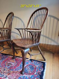 Antique Windsor Dining Chair Set - 6