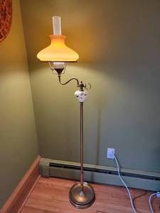 Fantastic Antique Oil Floor Lamp