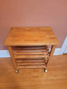 Rolling Kitchen Butchers Block Island