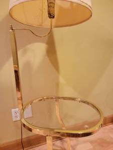 Polished Brass Post Modern Table Lamp