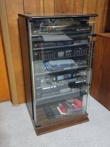 Vintage Fisher Stereo Component System Cabinet Set Grouping